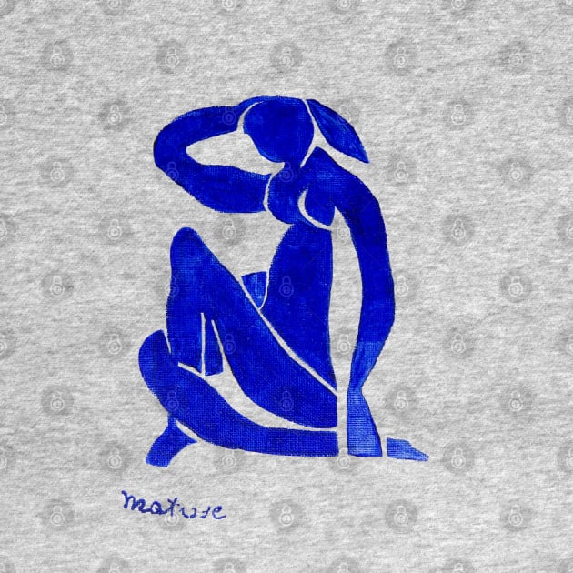 A Blue Nude in matisse style by Le petit fennec